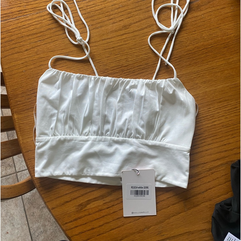 Hello Molly Katherina Crop White